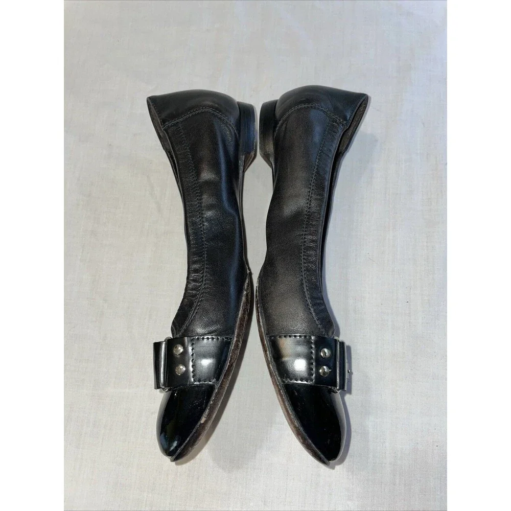Attilio Giusti Leombruni Women’s Ballet Slippers Size 39.5 U.S. 8.5 M Black Lthr